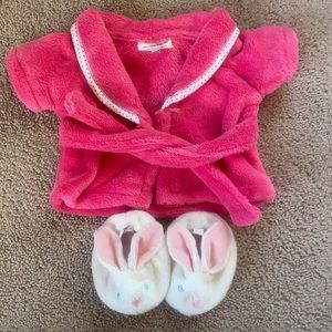 Build A Bear Robe with Bunny Slippers